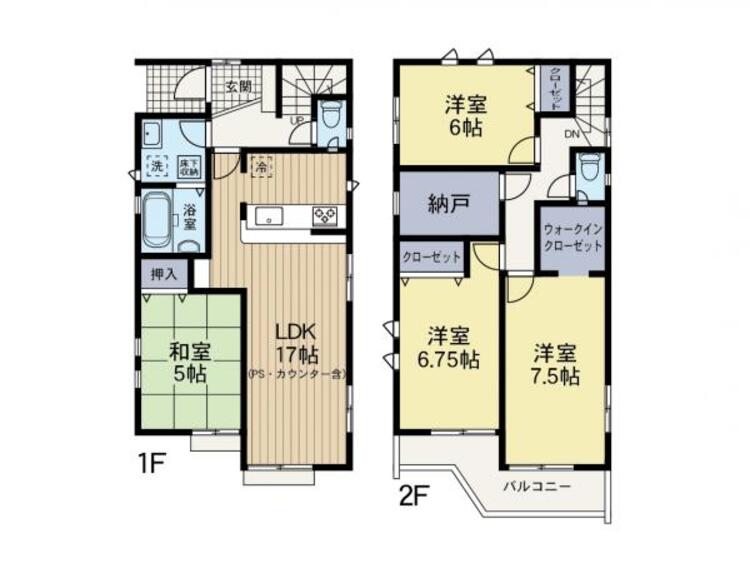 間取り 太陽光発電システム搭載の、環境に優しいエコハウス