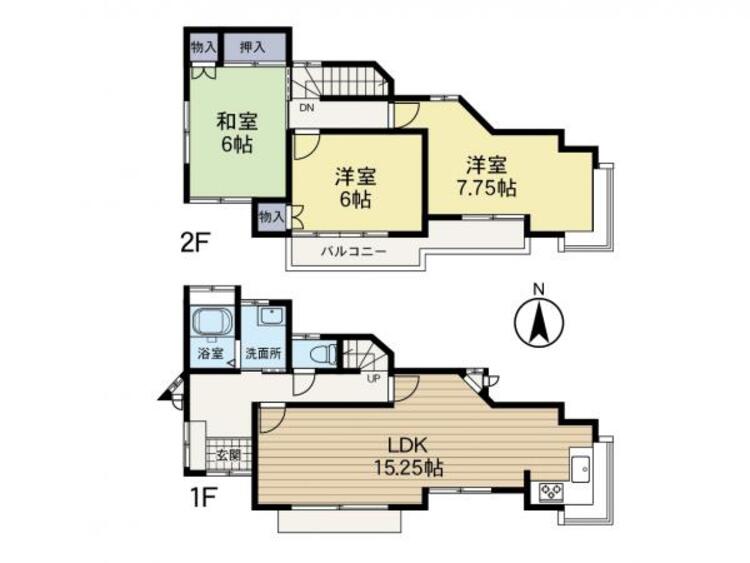 間取り 陽当たりに恵まれた全居室南向き。南側テラスのゆとりが、明るく伸びやかな暮らしを叶えます