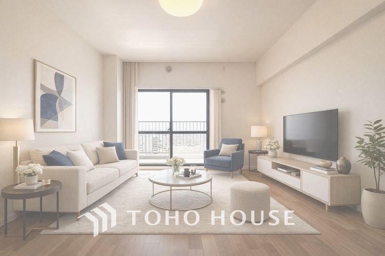 内装 【LIVING】◆煌びやか◆愛おしい家族との団欒の時間をより一層幸せなものに感じさせる煌びやかなLDK。輝かしい毎日が待っています。※この画像の家具の配置には、CGによる加工を施しております。