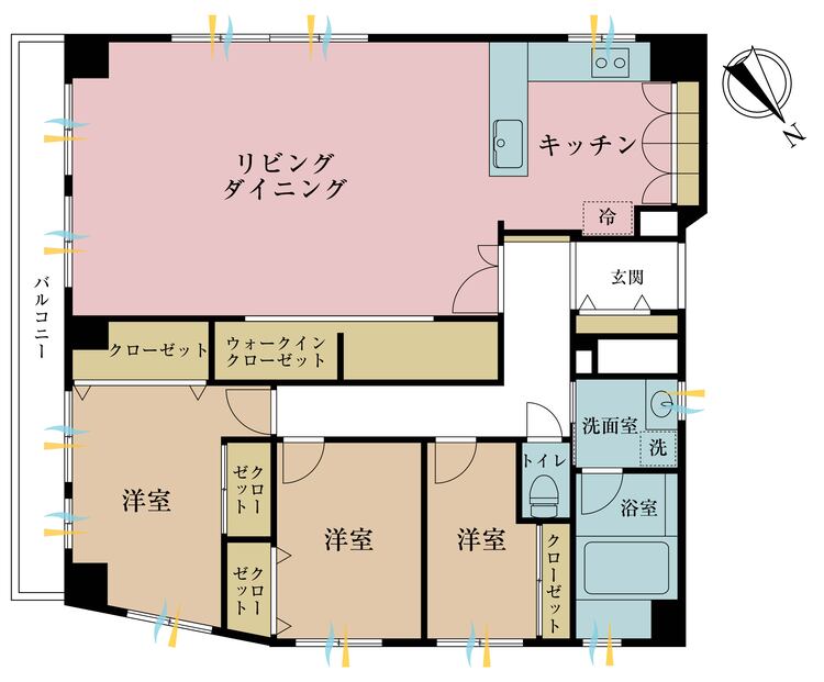 その他 3LDK、専有面積110.8m2