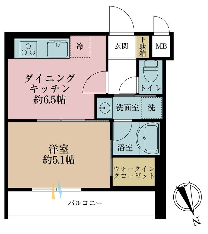 その他 1DK、専有面積30.24m2、バルコニー面積5.4m2