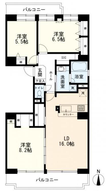 間取り 間取図　3LDK