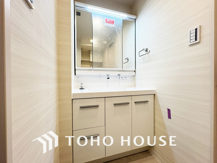 洗面 清潔感のある洗面室