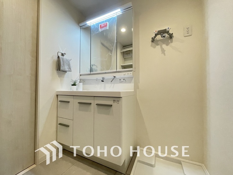 洗面 清潔感のある洗面室