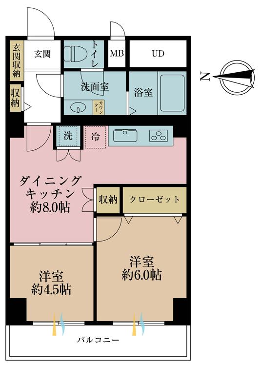 その他 2DK、専有面積46.98m2