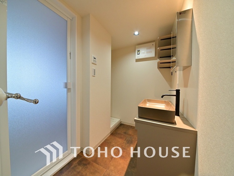 洗面 清潔感のある洗面室