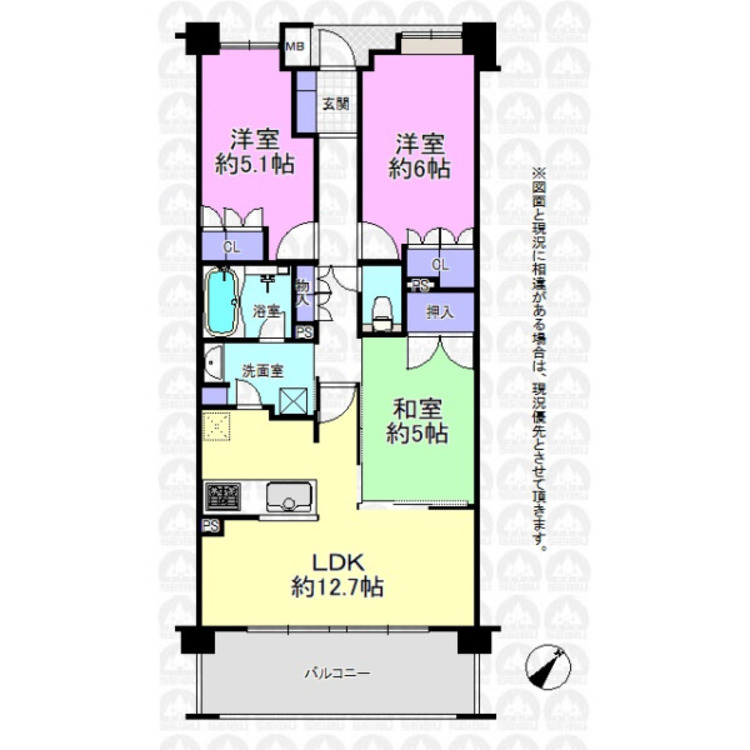 間取り 3LDKで使いやすい間取です。