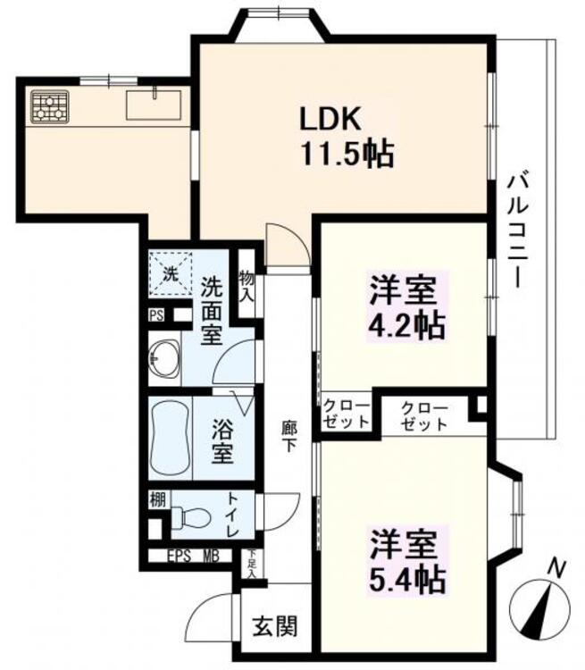 間取り 間取図（２ＬＤＫ）