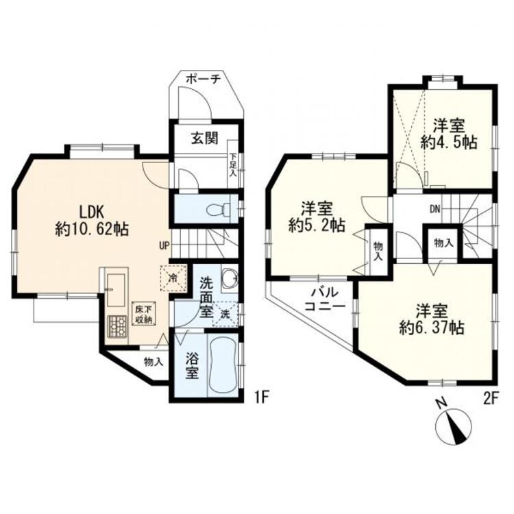 間取り ３ＬＤＫ＋カースペース