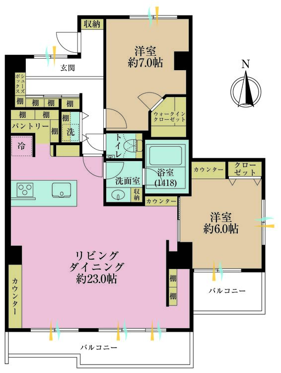 その他 2LDK、専有面積100.76m2