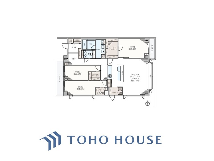 間取り 【Floor Plan】数字ではなく、ここから始まる暮らしの設計図。それぞれの時間と、重なり合う時間。動線や家具配置までイメージしやすい整った間取りです。
