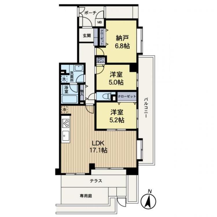 間取り 【間取り】リフォームの完了したお部屋になります。お気軽にお問い合わせください！