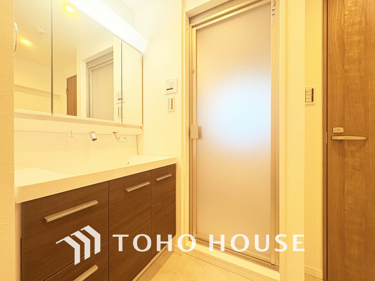 洗面 清潔感のある洗面室