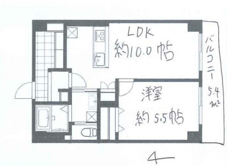 間取り 【間取り】リフォーム中のお部屋になりますが同じマンション内にもリフォーム物件がございます。