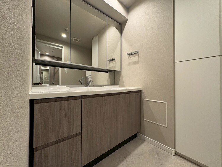 その他 清潔感を感じられる洗面化粧台。