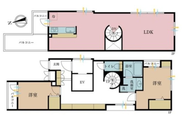 その他 2LDK、専有面積105.41m2、バルコニー面積5.9m2