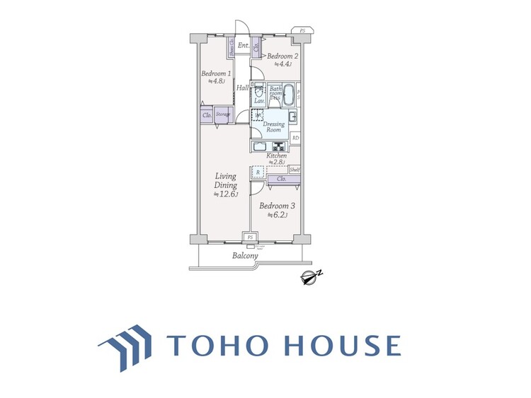 間取り 【Floor Plan】数字ではなく、ここから始まる暮らしの設計図。それぞれの時間と、重なり合う時間。動線や家具配置までイメージしやすい整った間取りです。