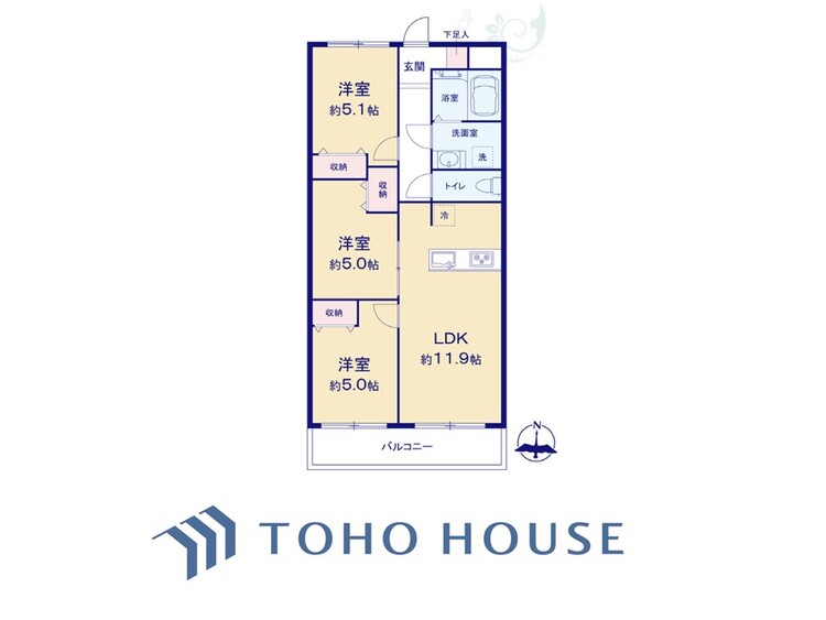 間取り 【Floor Plan】数字ではなく、ここから始まる暮らしの設計図。それぞれの時間と、重なり合う時間。動線や家具配置までイメージしやすい整った間取りです。