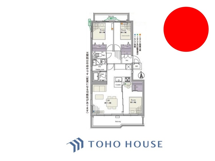 間取り 【Floor Plan】数字ではなく、ここから始まる暮らしの設計図。それぞれの時間と、重なり合う時間。動線や家具配置までイメージしやすい整った間取りです。