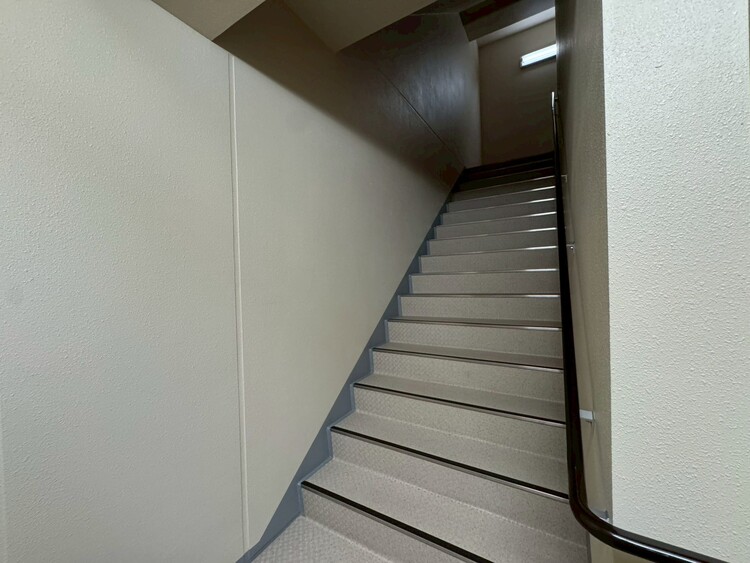 その他 共用部の階段です。明るく清潔に管理されています。