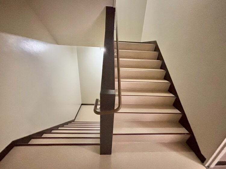 その他 共用部の階段です。明るく清潔に管理されています。