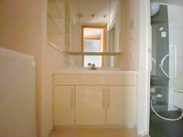 その他 清潔感を感じられる洗面化粧台。