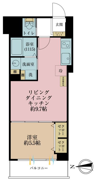 その他 1LDK、専有面積35.84m2、バルコニー面積4.32m2