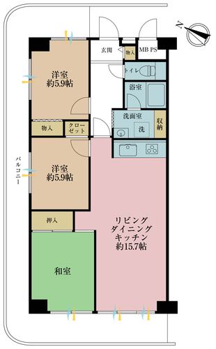 汐浜サンハイツの物件画像