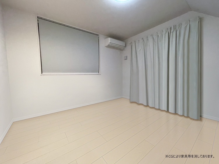 子供部屋 （CG加工写真）清かで艶やかな時間をもたらしてくれる室内です。