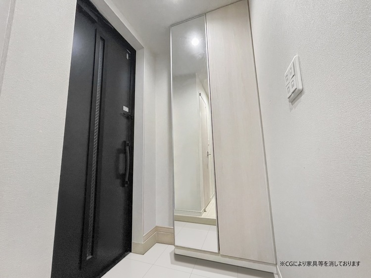 玄関 （CG加工写真）安らぎに満ちた空間がここから始まります。