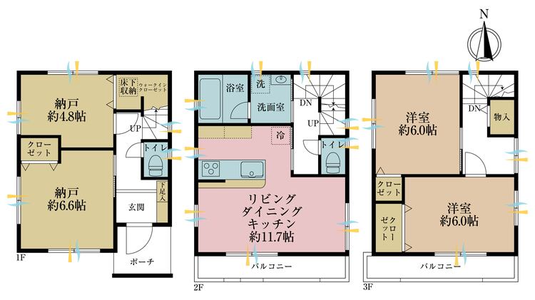 その他 4LDK、土地面積72.46m2、建物面積94.39m2