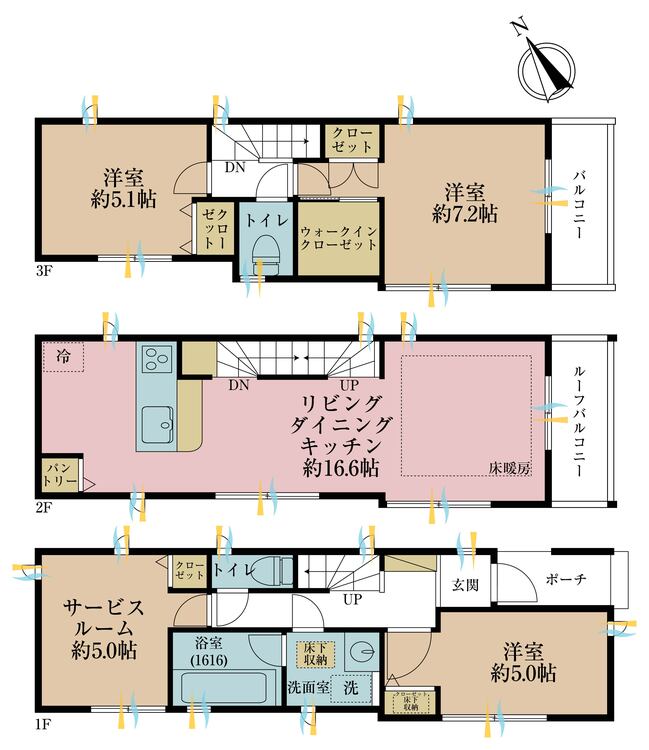 その他 4LDK、土地面積65.24m2、建物面積90.87m2