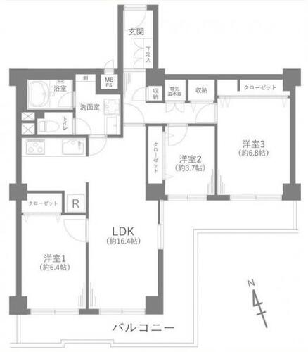 南馬込スカイハイツの物件画像