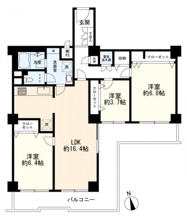 間取り 間取図　3LDK