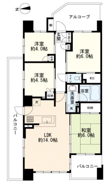間取り 間取図　4LDK