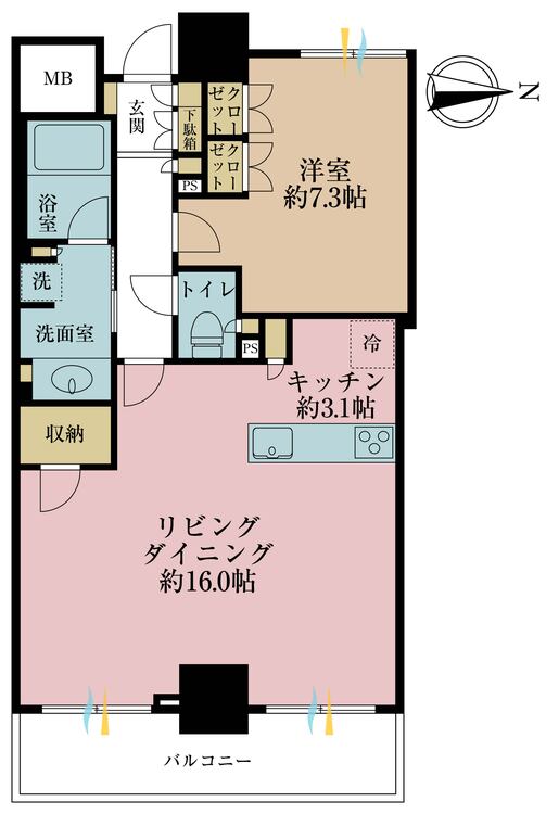その他 1LDK、専有面積60.25m2、バルコニー面積9.15m2