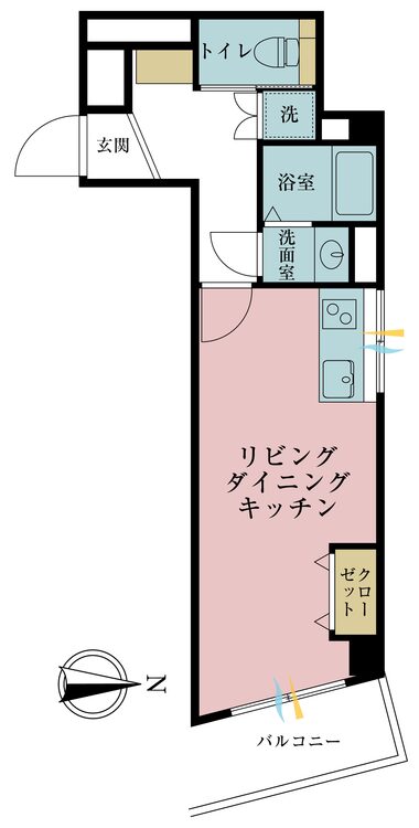 その他 1LDK、専有面積28.13m2、バルコニー面積3.2m2