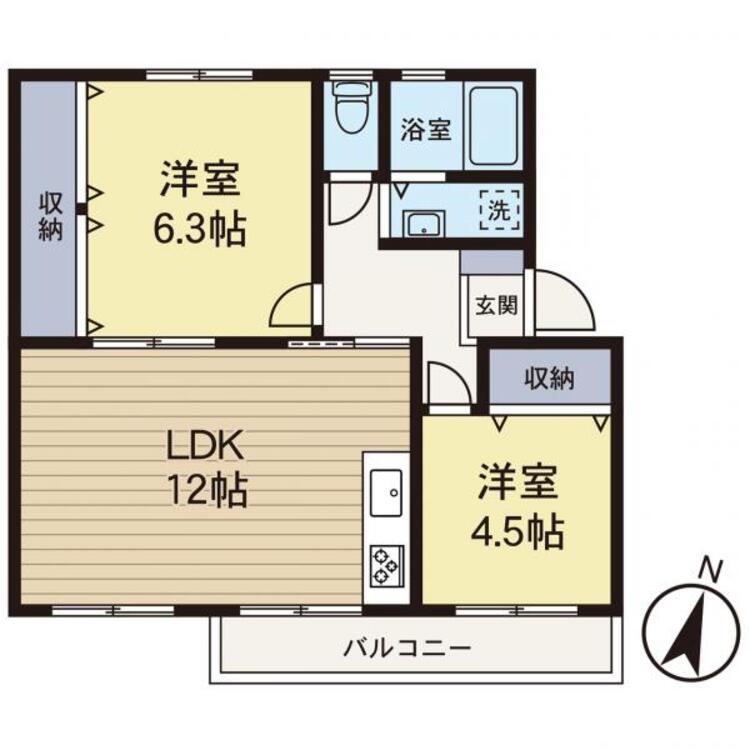 間取り 【間取り図】リフォーム済み物件です！陽当り良好です！