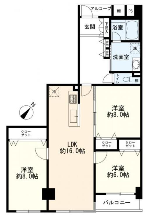 間取り 間取図　3LDK
