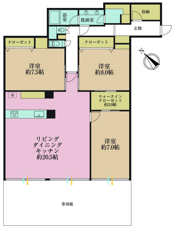 その他 3LDK、専有面積129.48m2