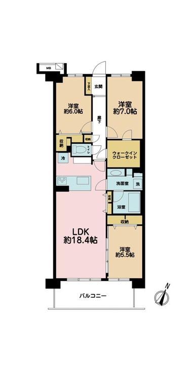 その他 3LDK、専有面積85.56m2、バルコニー面積85.56m2 　