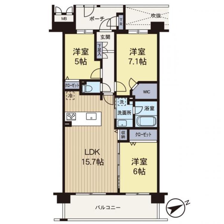 間取り 【間取り】リフォームの完了したお部屋です。開放的な空間で新生活を始められます。