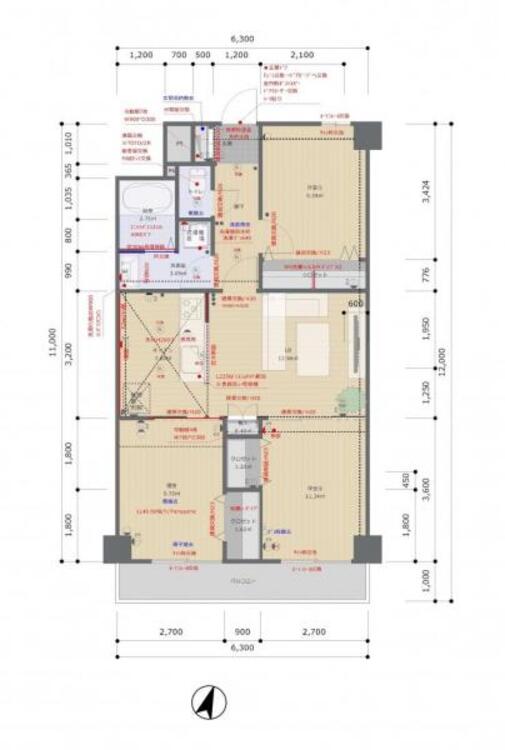 間取り 南向きの8階住宅は、太陽の愛に満ち、美しい眺めが幸せをもたらします。