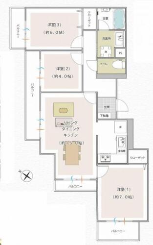 ヒルトップ菊名Ｂ棟の物件画像