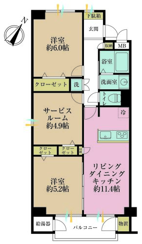 三ツ沢ハイタウン参号棟（四号棟）の物件画像