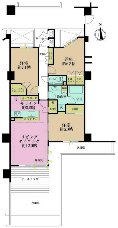 その他 3LDK、専有面積79.85m2