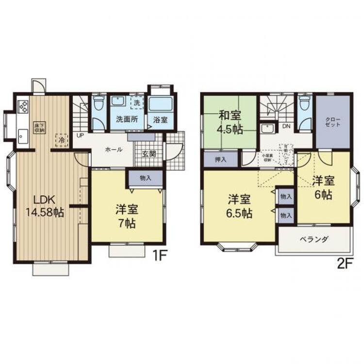 間取り 【間取り図】大型の4LDKの間取りです！収納豊富な間取りです！