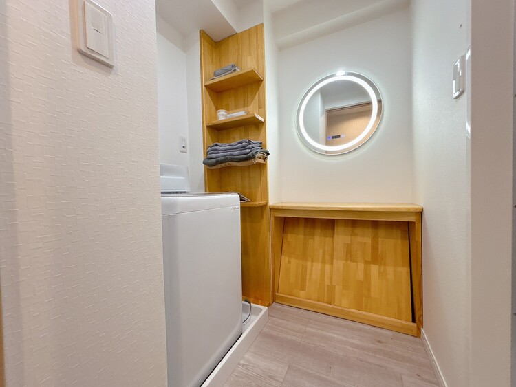 洗面 清潔感と心地よさを重視した、上質感漂うパウダールーム。