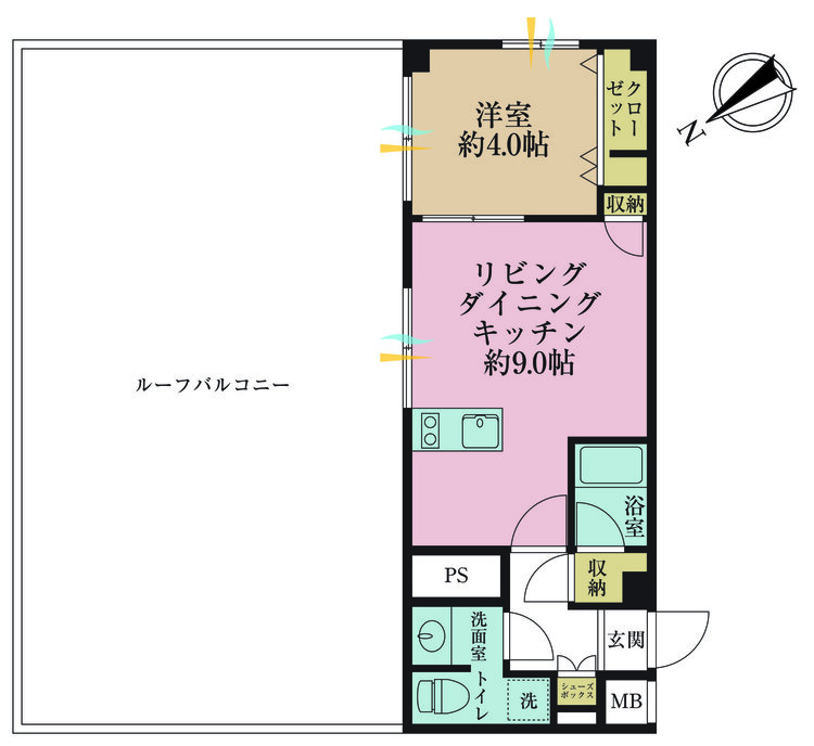 その他 1LDK、専有面積34.04m2