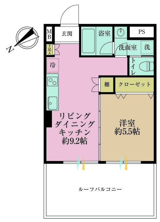 その他 1LDK、専有面積31.65m2